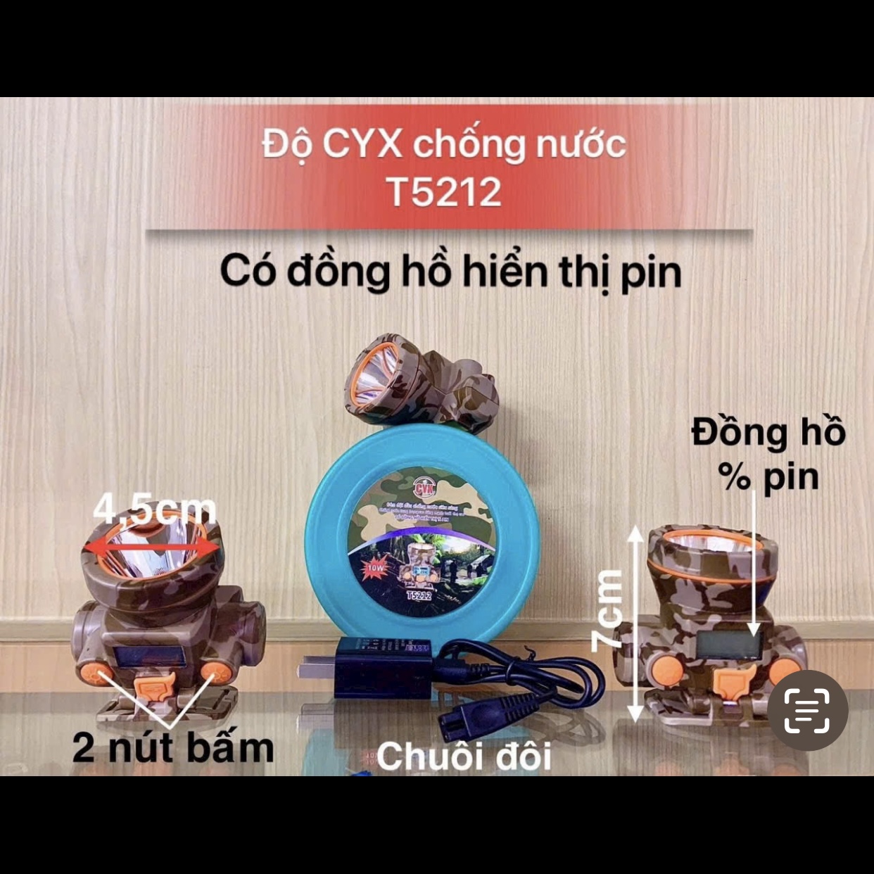 Đèn đội đầu CYX chống nước T5212