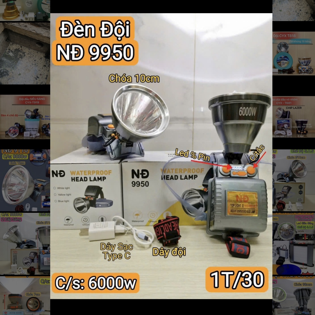 Đèn đội đầu NĐ 9950