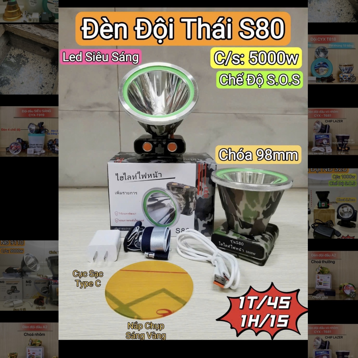 Đèn đội đầu Thái S80