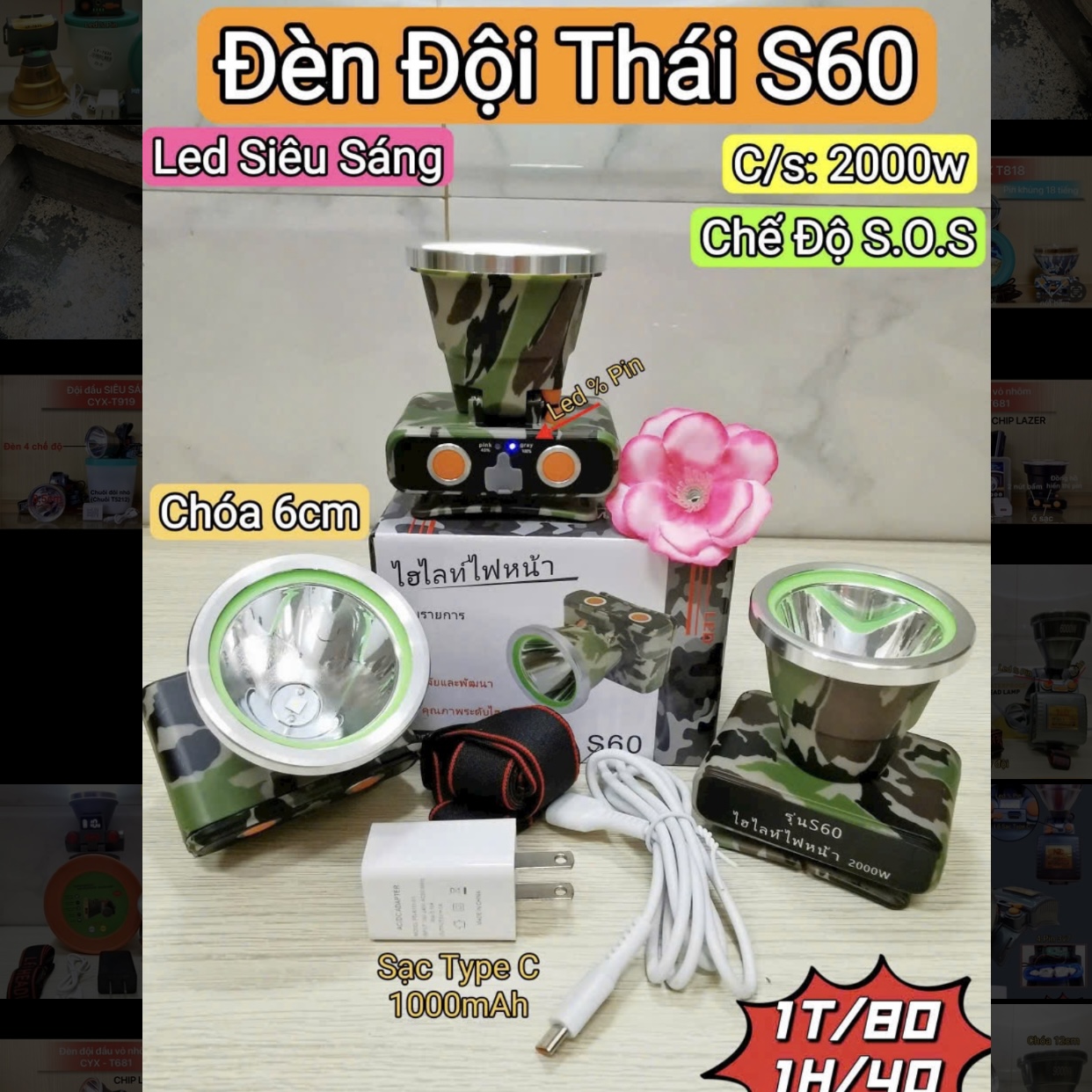 Đèn đội đầu Thái S60