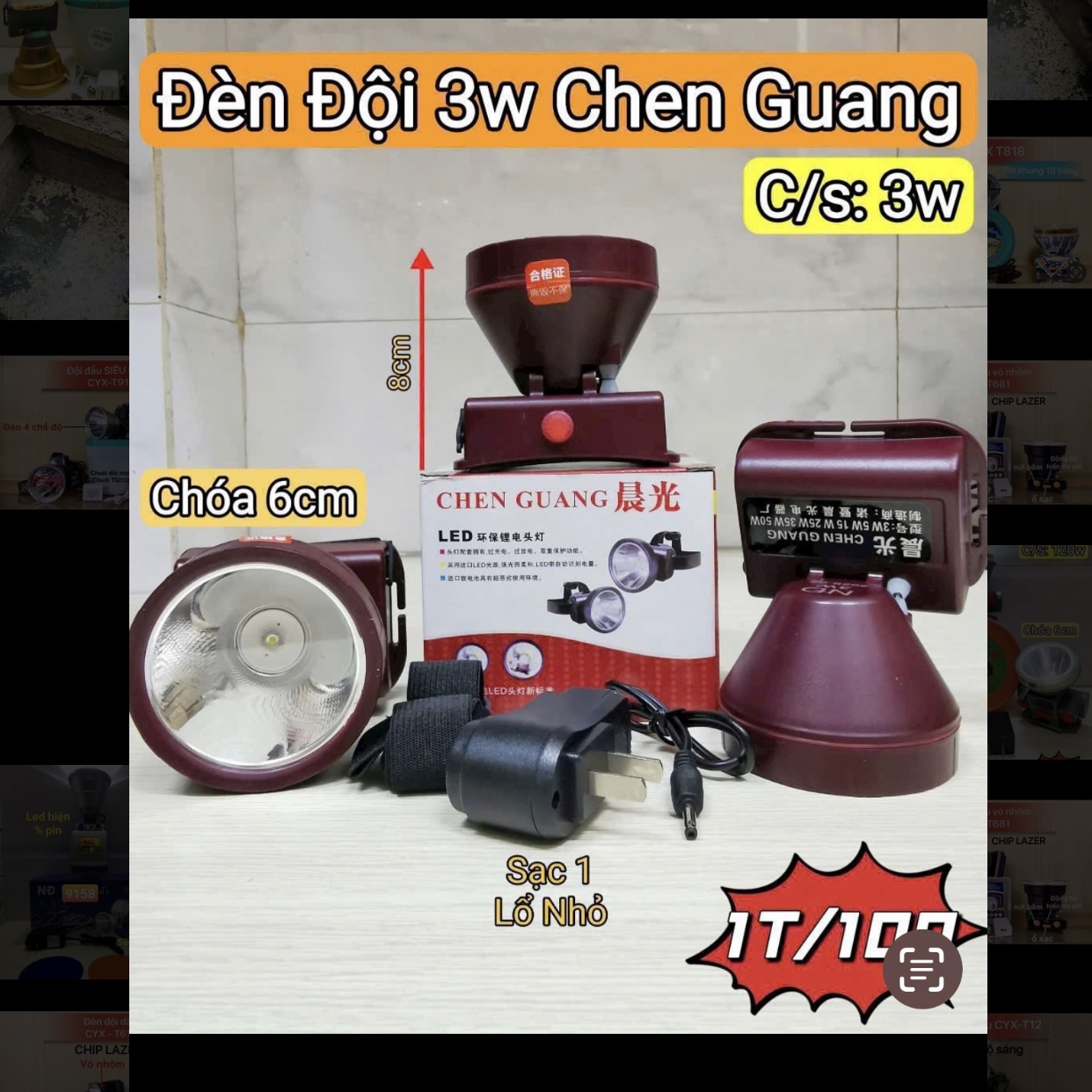 Đèn đội đầu Chen Guang 3w