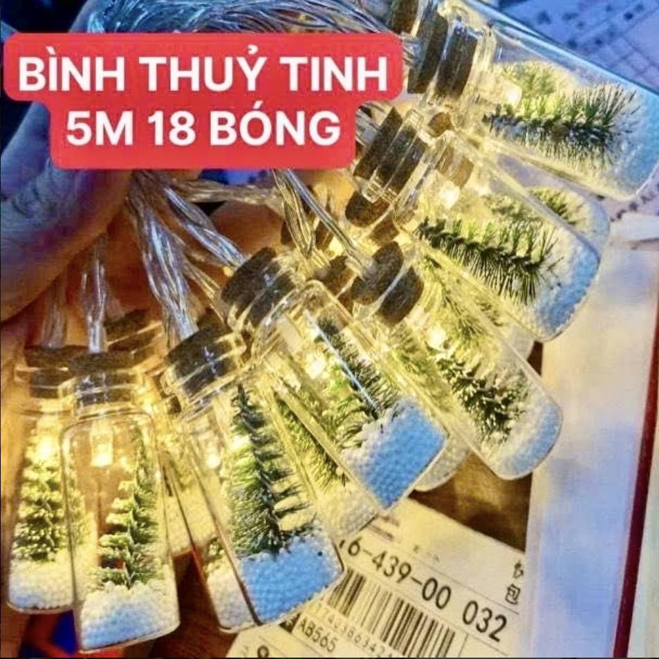 Đèn dây 5m bình thuỷ tinh 18 bóng