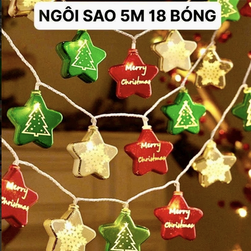 Đèn dây 5m ngôi sao 18 bóng