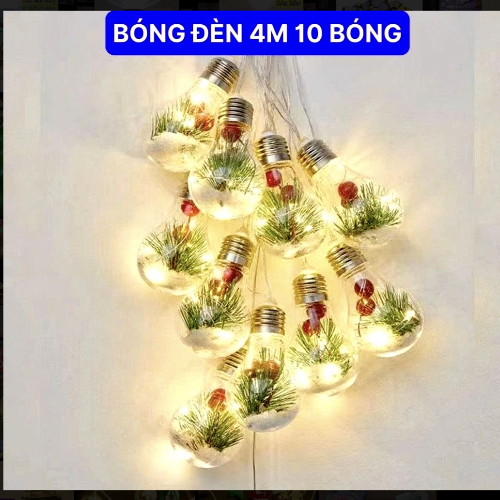 Đèn dây 4m bóng đèn cây thông 10 bóng